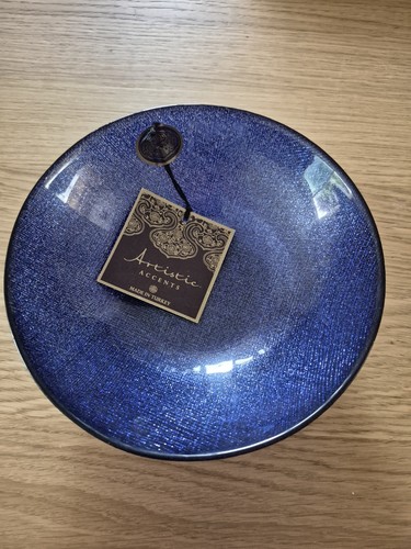 Blue glass bowl artistc - blue,