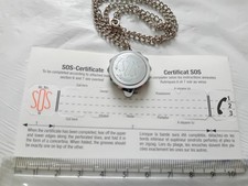 SOS junior Talisman silver Tone  Medical Emergency Pendant ref: A577