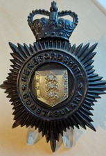 British Herefordshire Constabulary Helmet Badge Obsolete Q/C 1952-1962