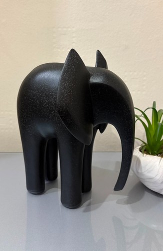 Black elephant ornament - ornament, large