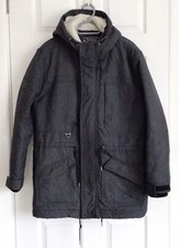Bershka Mens Thick Padded Grey