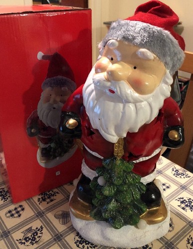 Christmas light santa - light, up