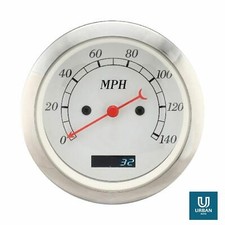 Speedometer White Face 85MM