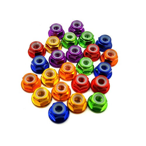 Wheel nuts nyloc anodised - nuts,