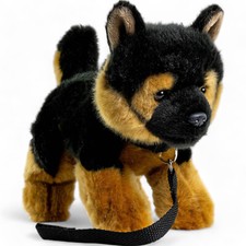 German Shepherd Dog Puppy with leash, Soft Toy, Cuddly Toy