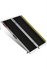 VNN Portable Wheelchair Ramp 4FT, Non-Slip Aluminum Folding Handicap Ramp, Door
