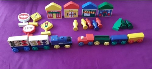 Piece wooden train set - 80,