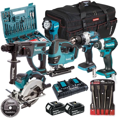 Makita 18v piece combo kit - 18v,