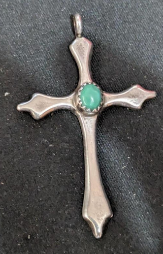 Large sterling silver cross - silver,