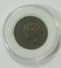 A Queen Victorian 1845 Penny In Casing