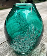Beautiful Green Bubble Vase Schott Zwiesel Löffelhardt Mid Century 60s/70s 
