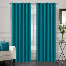 Blackout Eyelet Curtains Black