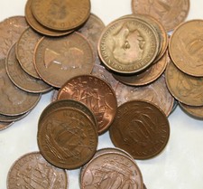 Half pennies bulk lot - pennies,