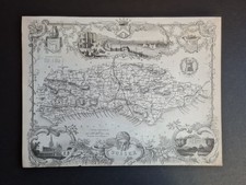 Antique 1848 map - Sussex - Brighton Chain Pier - Thomas Moule