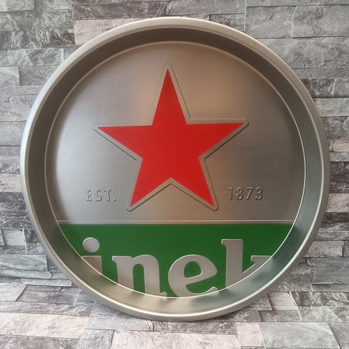 Heineken metal drinks tray - heineken,