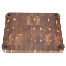 Zyle ZY156CB Acacia Cutting Table 100% Glued Hardwood Blocks 40 x 32 x 3.8 cm