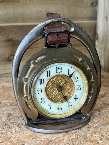 Antique clock horse - clock, stirrup