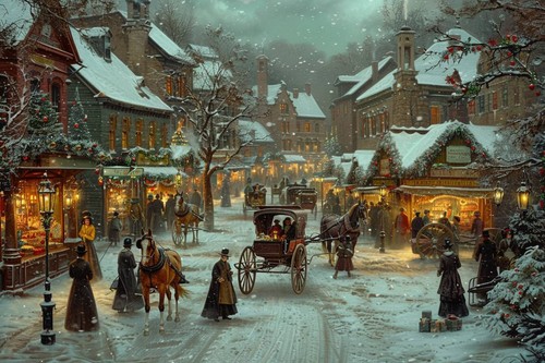 Victorian christmas village - victorian,