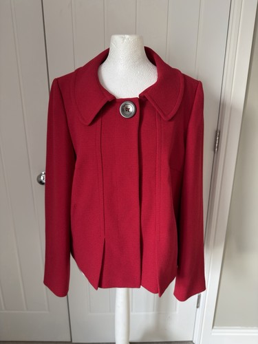 Vintage red pea coat - vintage,
