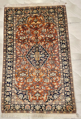 Vintage kashmiri silk area - vintage,