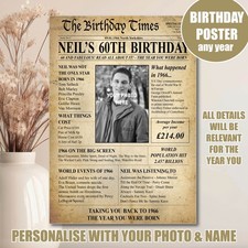 60th Back In 1966 Personalised