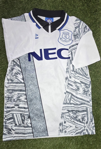 Everton away shirt white - everton, short