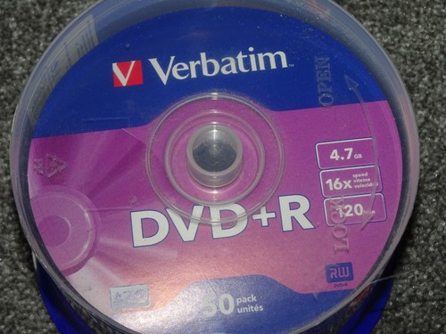 New verbatim blank dvd - new, dvd+r