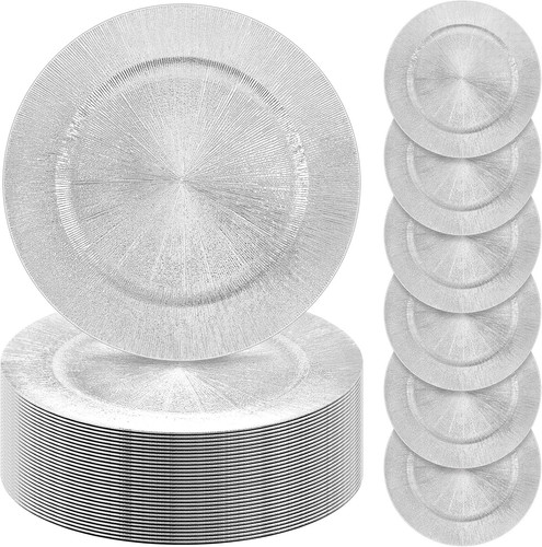 Pcs silver charger - pcs, plates