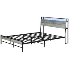 HOMCOM LED Double Bed Frame