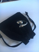 silver plated adjustable teardrop men women girls thumb pinki ring daily wear