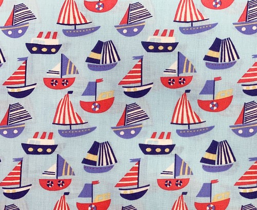 Polycotton fabric nautical - polycotton,