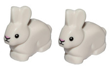 Lego 2x White Rabbit NEW!!!