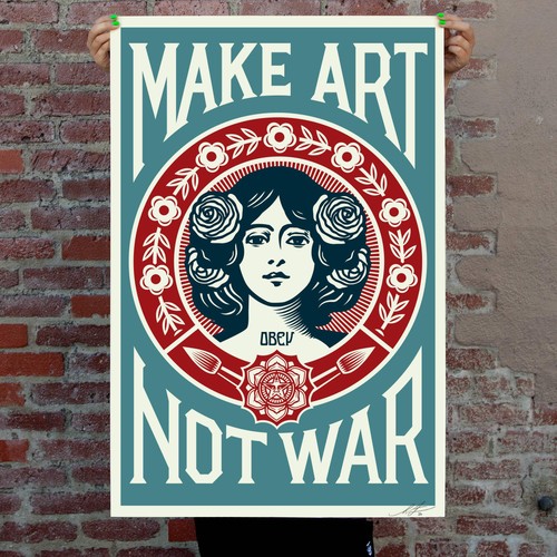 Shepard fairey obey blue make - shepard,