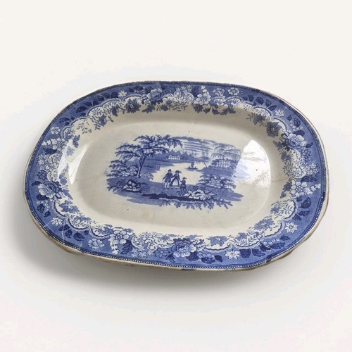 Antique blue white ironstone - blue,