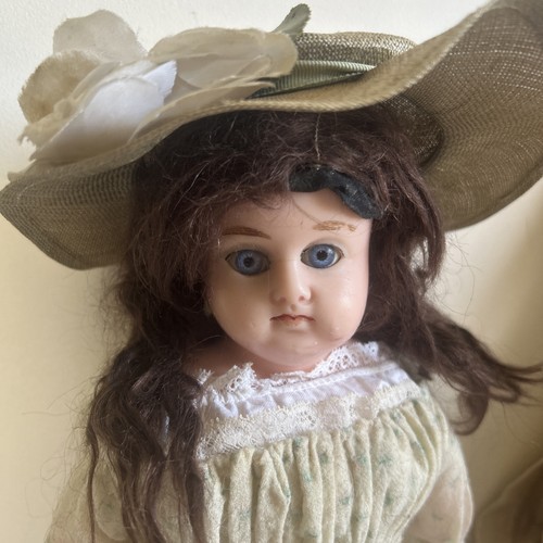 Antique wax child doll - wax,
