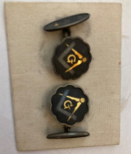 MASONIC CHARCOAL CUFFLINKS