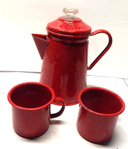 Vintage red speckled - red,