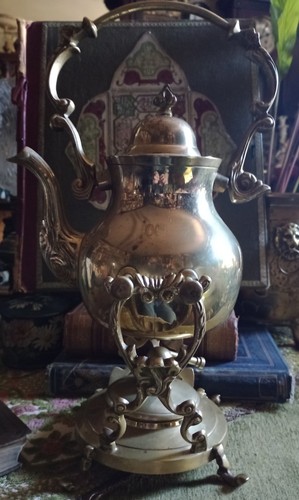Vintage brass spirit kettle - brass,