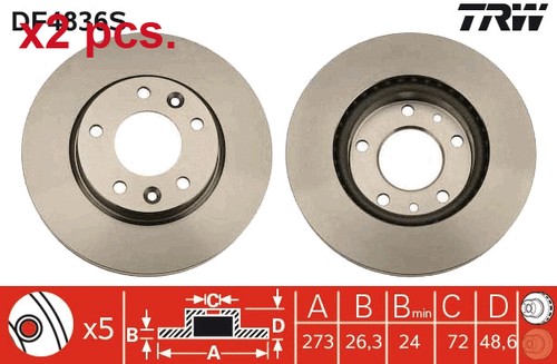 Pcs front brake - brake, rotos