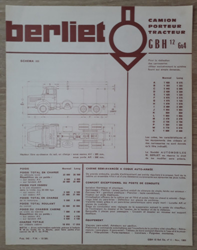 Berliet gbh 6x4 tractor - gbh,