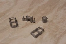 Britains ACW Gun Limber Handles, towing hook and bucket.  UN PAINTED Swoppet.