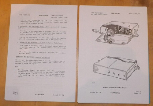 Field telephone operating - telephone,