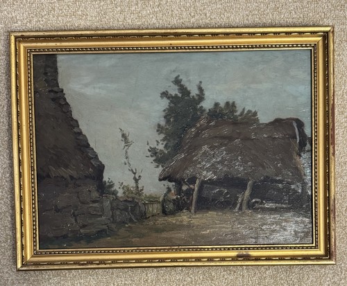 Antique oil painting attrib - oil,