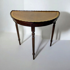 Pretty Demi Lune leather topped Hall Table