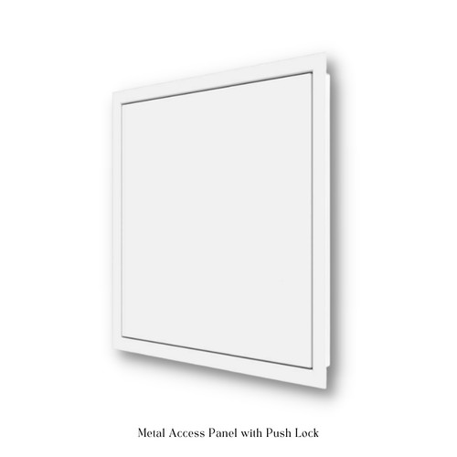 Metal access panel push - panel, lock