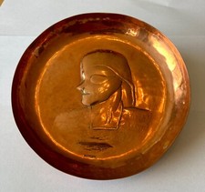 ANTIQUE ARTS & CRAFTS NEWLYN COPPER PIN DISH - Unusual PIRATE Design