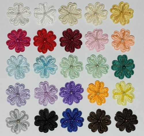 Pieces satin beaded - 10,