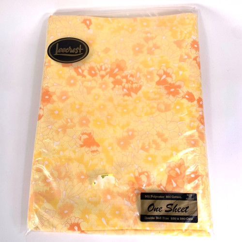 Vintage 1970s orange floral - 1970s,