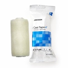 Cast Tape 4 Inch X 12 Foot Fiberglass White 115-4 Box Of 10 By McKesson