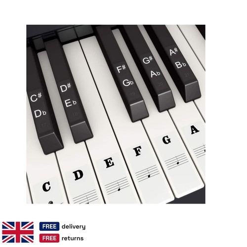 Key piano learning stickers - 88,